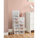 SONGMICS Schoenendozen (12 stuks) - Stapelbaar & 55% Korting