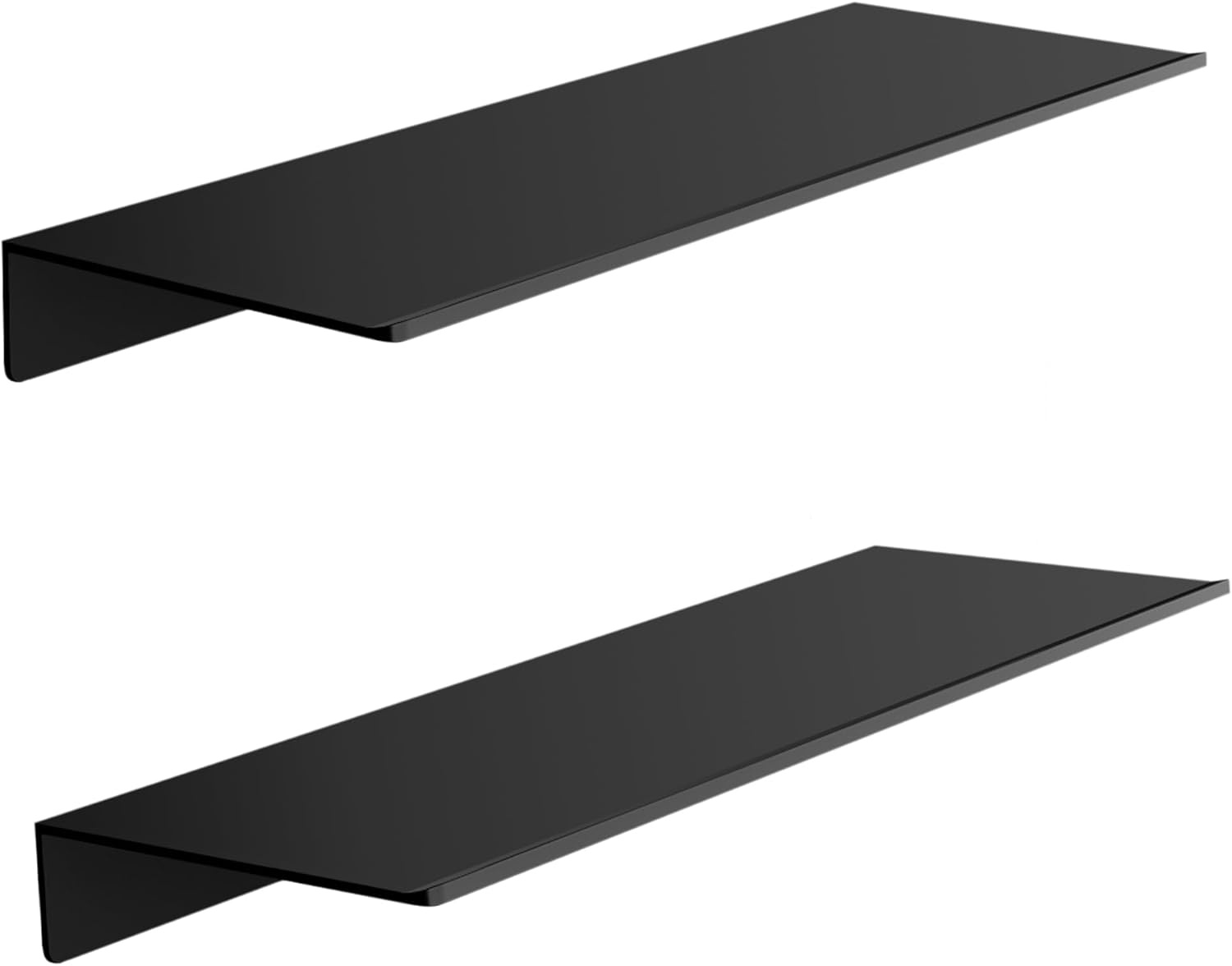 Zwevende Wandplank Set 2x Zwart Metaal | 59% Korting