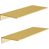 Zwevende Wandplank Set 2x Zwart Metaal | 59% Korting