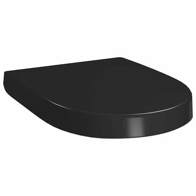 vidaXL Toiletbril soft-close met quick-release ontwerp zwart