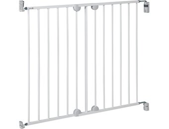 Safety 1st Wall Fix Extending Metal Gate, Verstelbaar Traphekje, 62 – 102cm, Veligheidshek Baby, Met één Hand te Openen, Eenvoudig te Bevestigen en Weer te Verwijderen, Geen Struikelgevaar, Wit