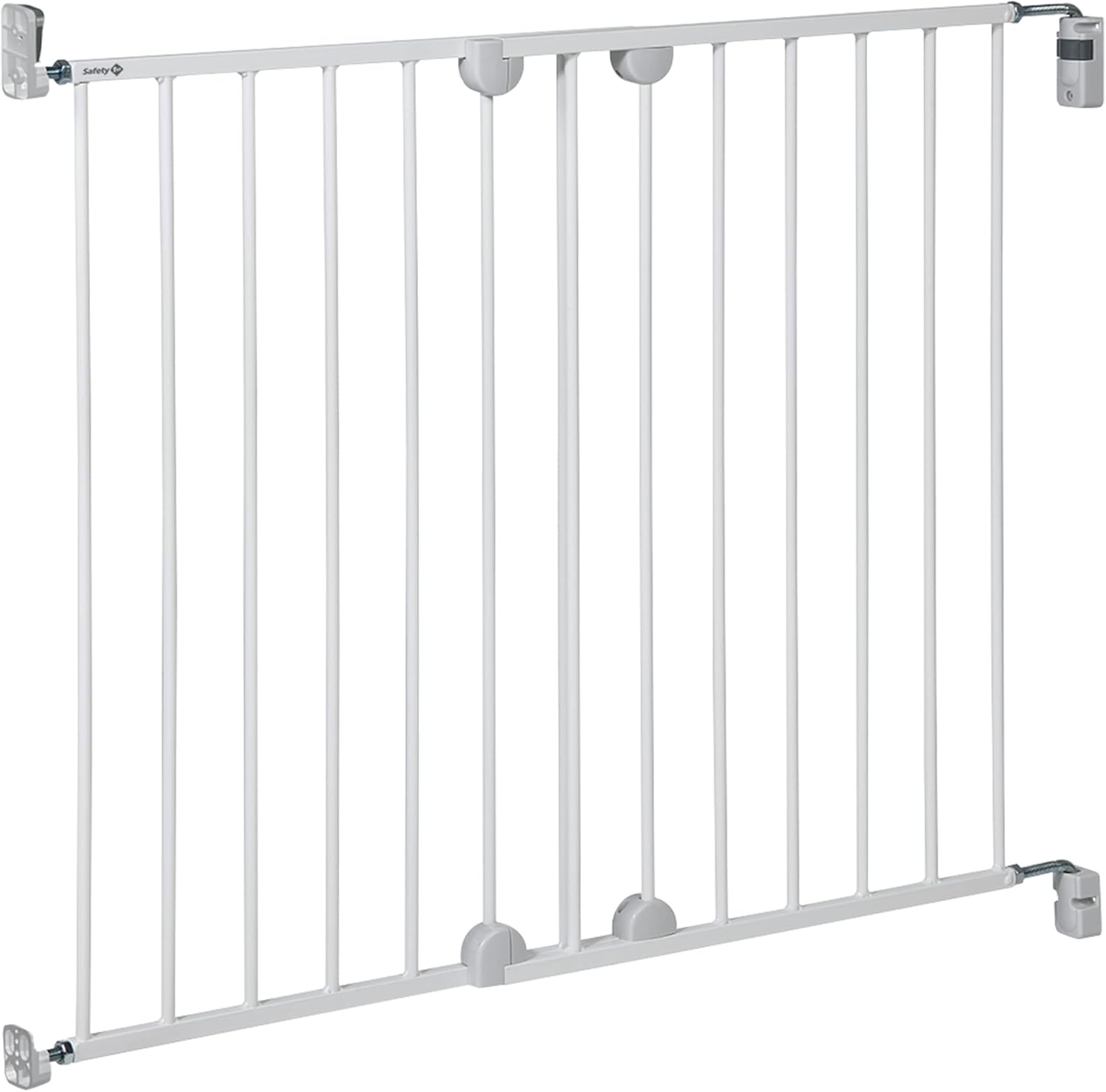 Safety 1st Wall Fix Extending Metal Gate, Verstelbaar Traphekje, 62 – 102cm, Veligheidshek Baby, Met één Hand te Openen, Eenvoudig te Bevestigen en Weer te Verwijderen, Geen Struikelgevaar, Wit