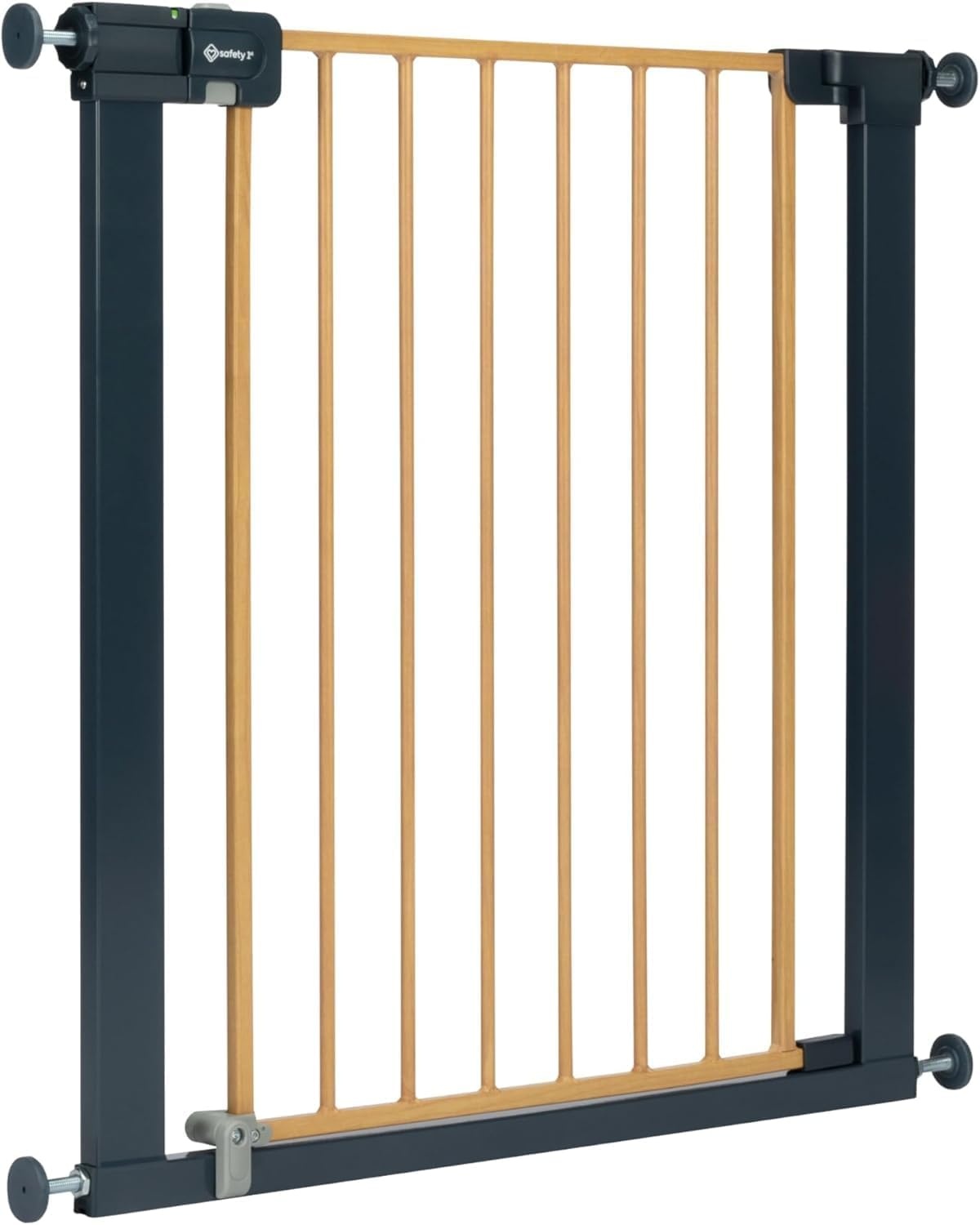 Safety 1st Wall Fix Extending Metal Gate, Verstelbaar Traphekje, 62 – 102cm, Veligheidshek Baby, Met één Hand te Openen, Eenvoudig te Bevestigen en Weer te Verwijderen, Geen Struikelgevaar, Wit