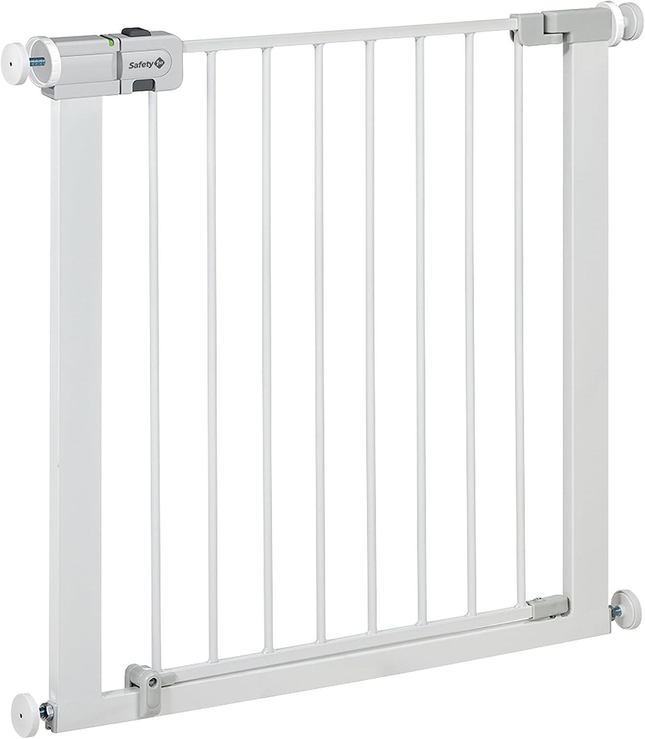 Safety 1st Wall Fix Extending Metal Gate, Verstelbaar Traphekje, 62 – 102cm, Veligheidshek Baby, Met één Hand te Openen, Eenvoudig te Bevestigen en Weer te Verwijderen, Geen Struikelgevaar, Wit
