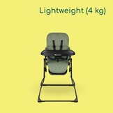 Bebeconfort Lily Kinderstoel, 6 Maanden - 3 Jaar (max. 15 kg), Compact & Lichtgewicht Reisstoel (4kg), Mineral Green
