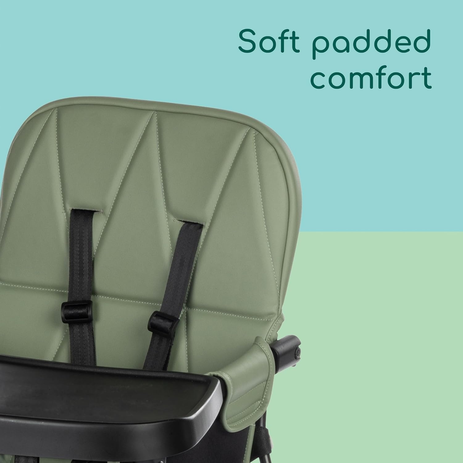 Bebeconfort Lily Kinderstoel, 6 Maanden - 3 Jaar (max. 15 kg), Compact & Lichtgewicht Reisstoel (4kg), Mineral Green