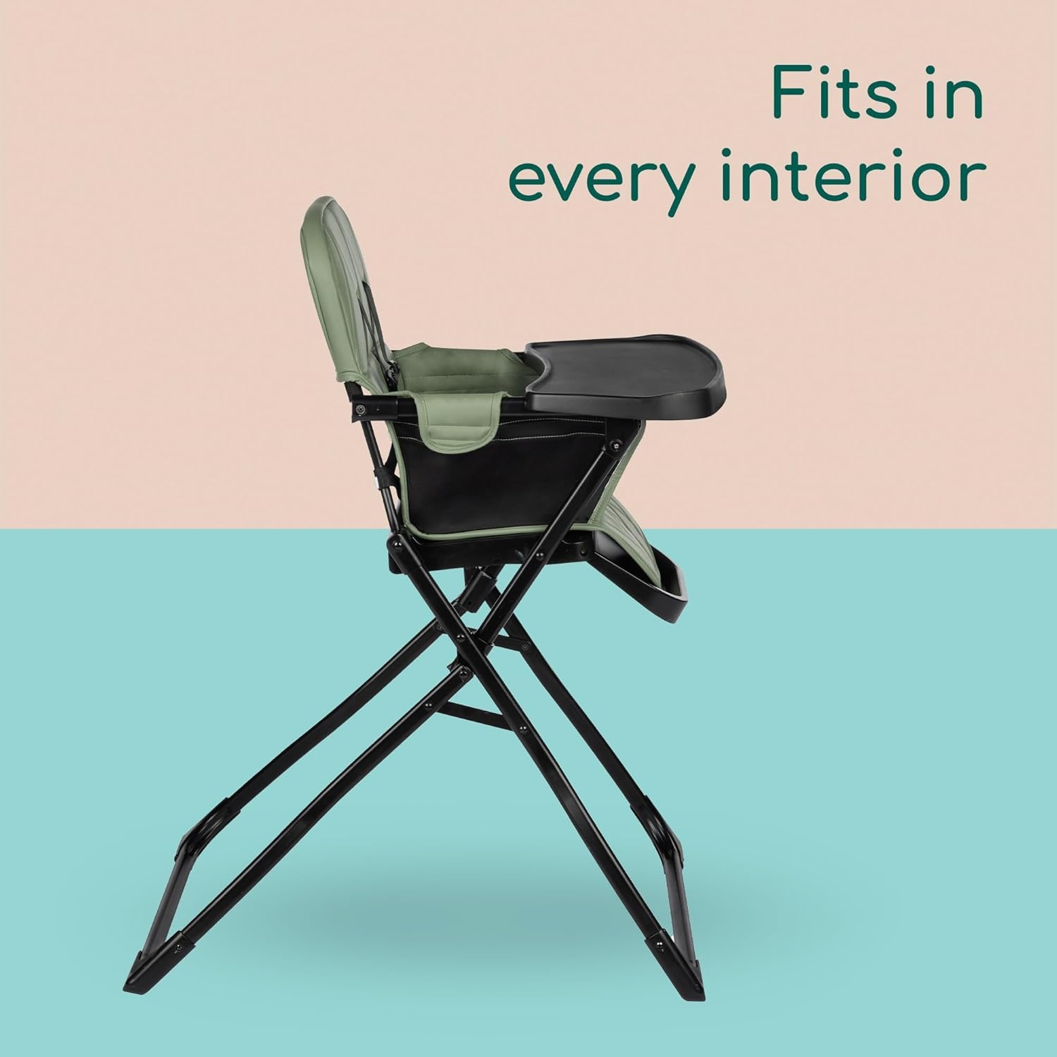 Bebeconfort Lily Kinderstoel, 6 Maanden - 3 Jaar (max. 15 kg), Compact & Lichtgewicht Reisstoel (4kg), Mineral Green