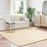 vidaXL Hoogpolig vloerkleed NAVARRA 200x200 cm polyester crèmekleurig