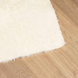 vidaXL Hoogpolig vloerkleed NAVARRA 200x200 cm polyester crèmekleurig