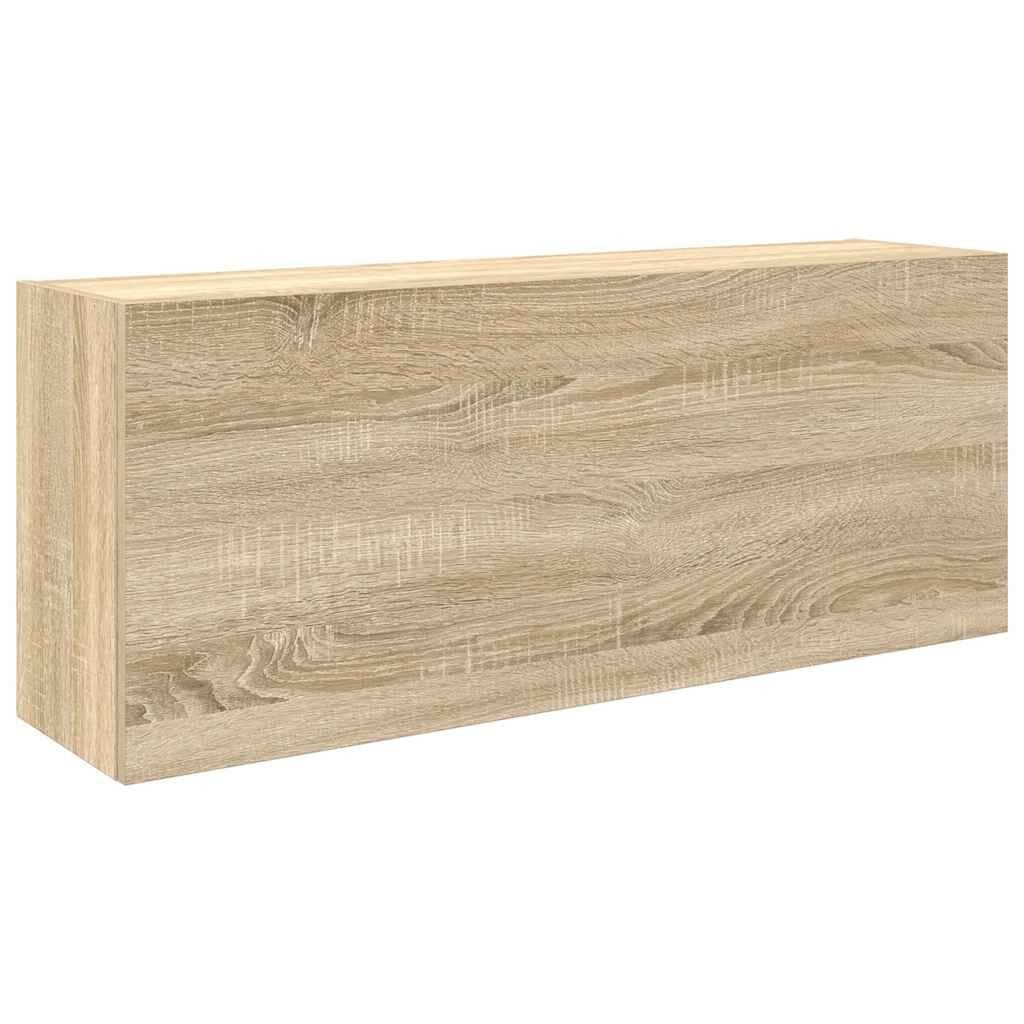 vidaXL Badkamerwandkast 100x25x40 cm bewerkt hout sonoma eikenkleurig