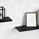 vidaXL Boekenplank Bord 4 pcs Zwart 80 x 20 x 1.5 cm Bewerkt hout