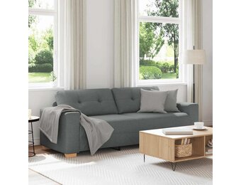 vidaXL 3-zitsbank donkergrijs 180 cm stof