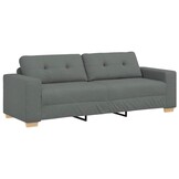 vidaXL 3-zitsbank donkergrijs 180 cm stof