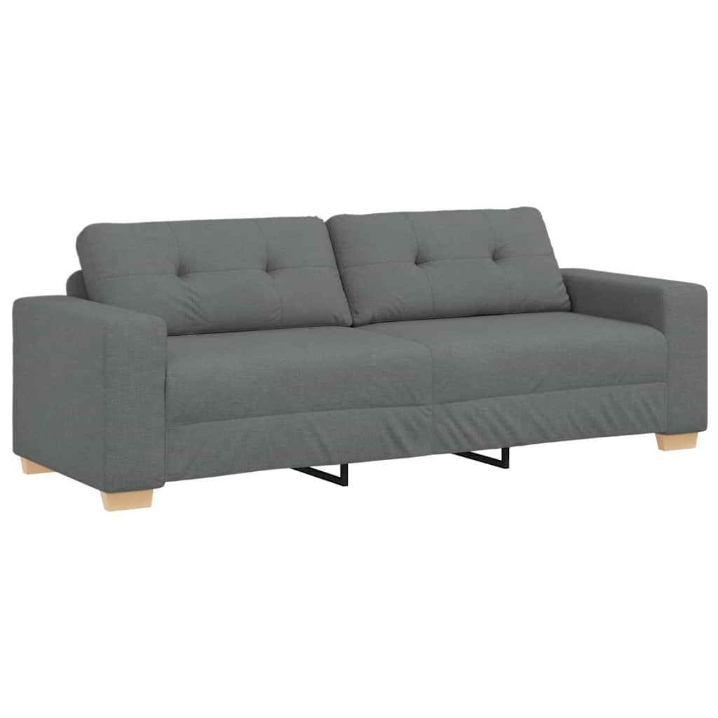 vidaXL 3-zitsbank donkergrijs 180 cm stof