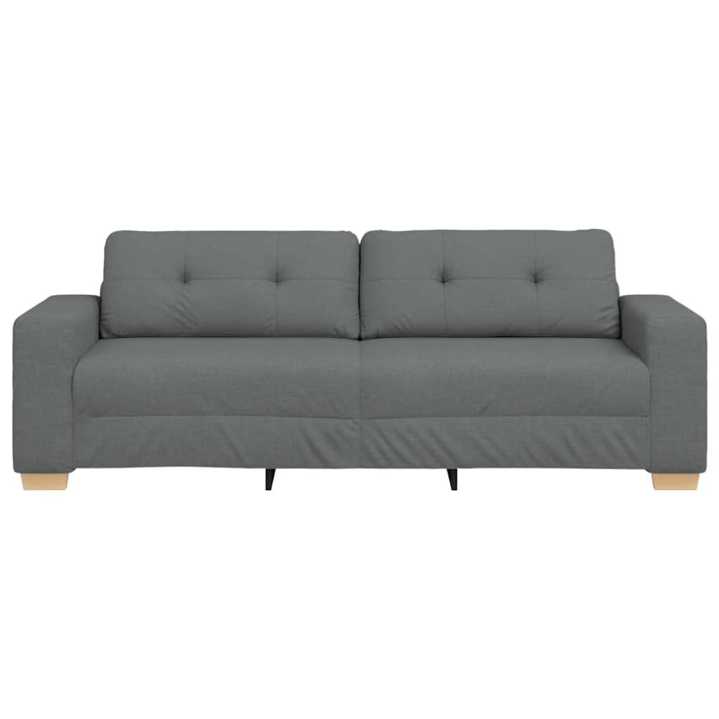vidaXL 3-zitsbank donkergrijs 180 cm stof