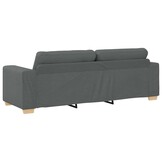 vidaXL 3-zitsbank donkergrijs 180 cm stof
