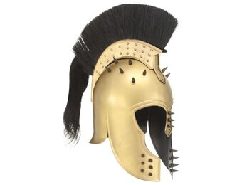 vidaXL Soldatenhelm Grieks replica LARP staal messingkleurig