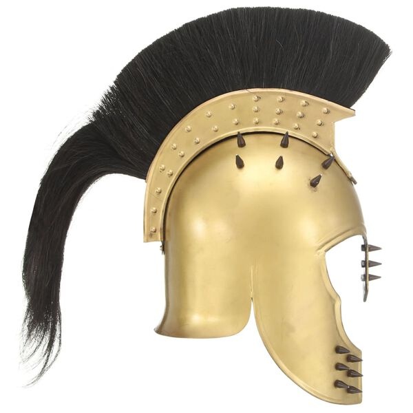 vidaXL Soldatenhelm Grieks replica LARP staal messingkleurig