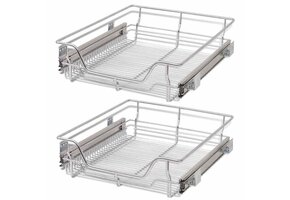 vidaXL Uittrekbare Draadmanden (2 stuks) - Zilver - 29% Korting!