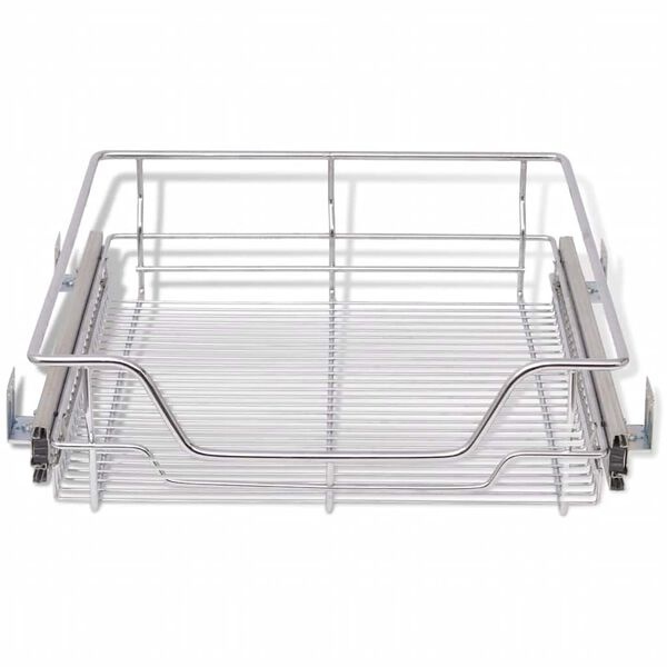 vidaXL Draadmanden uittrekbaar 2 st 500 mm zilverkleurig