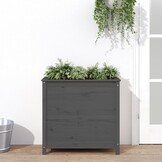 Grijze Grenenhouten Plantenbak 82,5x40x78 cm - 61% Korting!