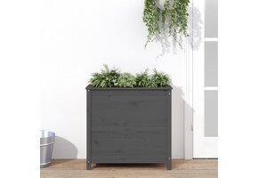 52% Korting: Grenenhouten Plantenbak Grijs 82,5x40x78 cm