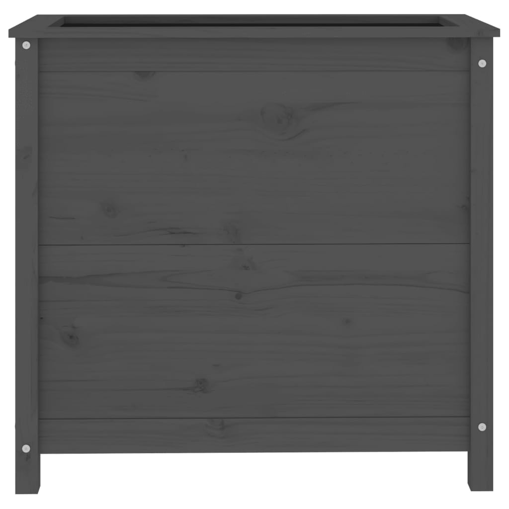 vidaXL Plantenbak 82,5x40x78 cm massief grenenhout grijs