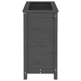 vidaXL Plantenbak 82,5x40x78 cm massief grenenhout grijs