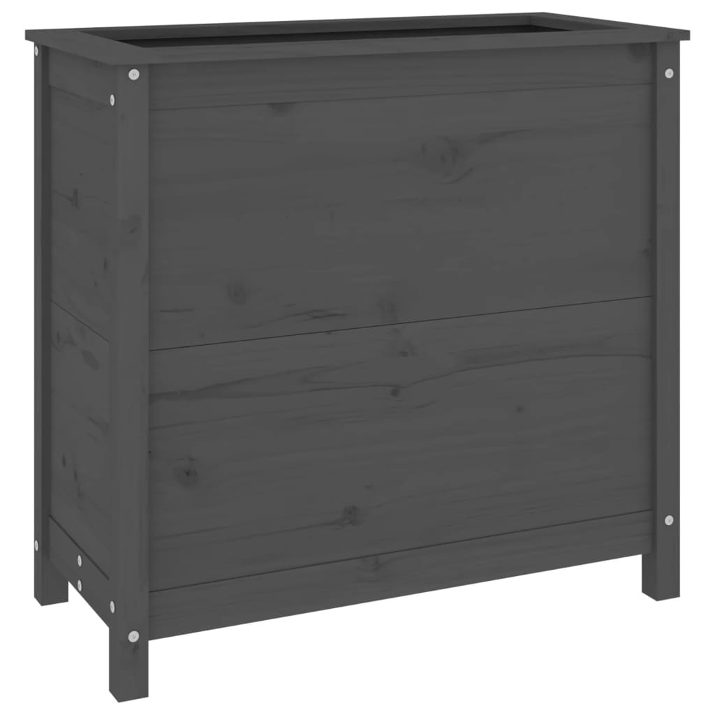 Grijze Grenenhouten Plantenbak 82,5x40x78 cm - 61% Korting!