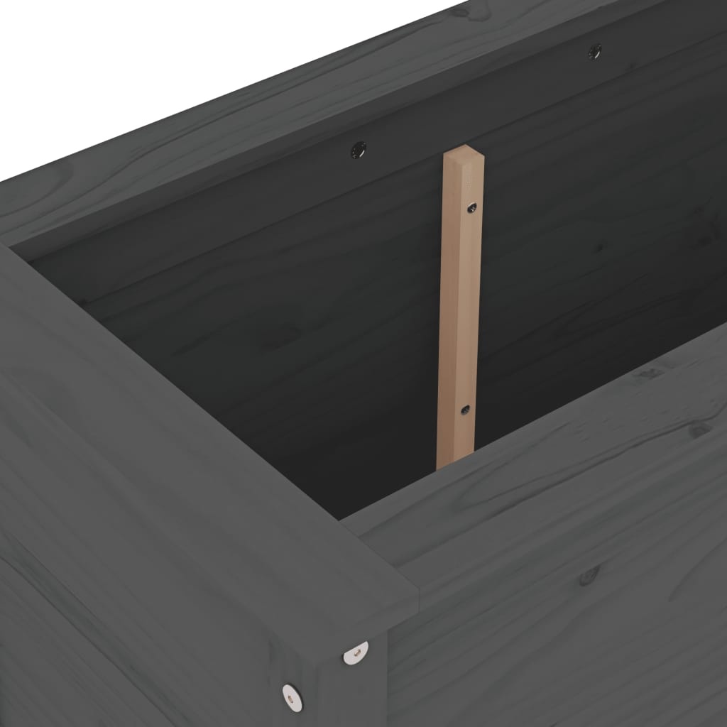 Grijze Grenenhouten Plantenbak 82,5x40x78 cm - 61% Korting!
