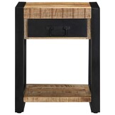 vidaXL Bijzettafel 40x40x50 cm massief ruw mangohout