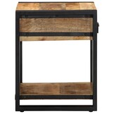 vidaXL Bijzettafel 40x40x50 cm massief ruw mangohout