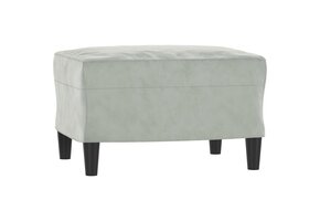 Voetenbank Kunstleer Lichtgrijs 60x50x41 cm - 51% Korting