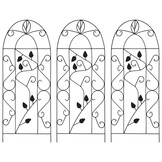 vidaXL Plantenklimrekken 3 st 40x100 cm ijzer zwart
