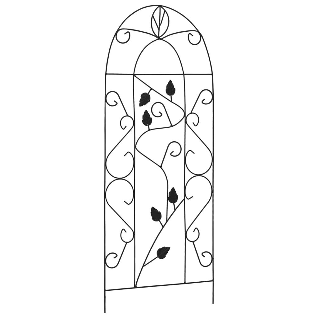 vidaXL Plantenklimrekken 3 st 40x100 cm ijzer zwart