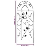 vidaXL Plantenklimrekken 3 st 40x100 cm ijzer zwart