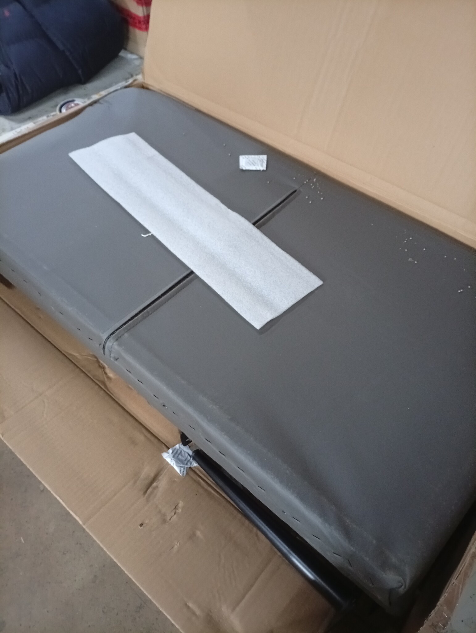 vidaXL Bankje 110x76x80 cm kunstleer grijs