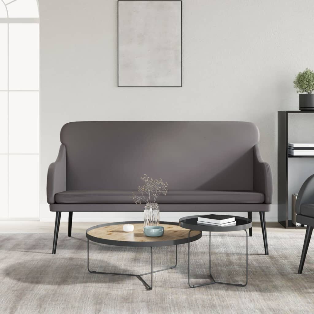 vidaXL Bankje 110x76x80 cm kunstleer grijs