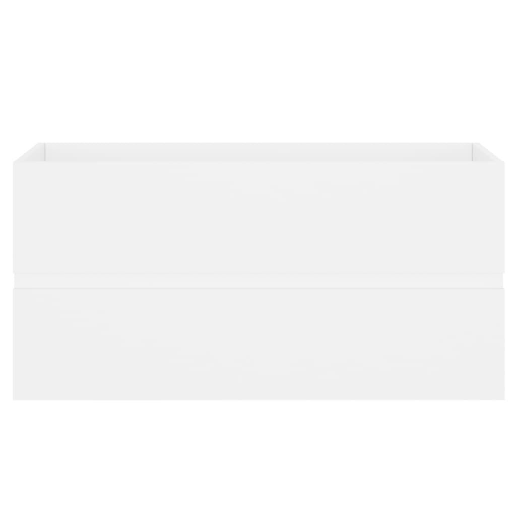 vidaXL Wastafelkast 90x38,5x45 cm bewerkt hout wit