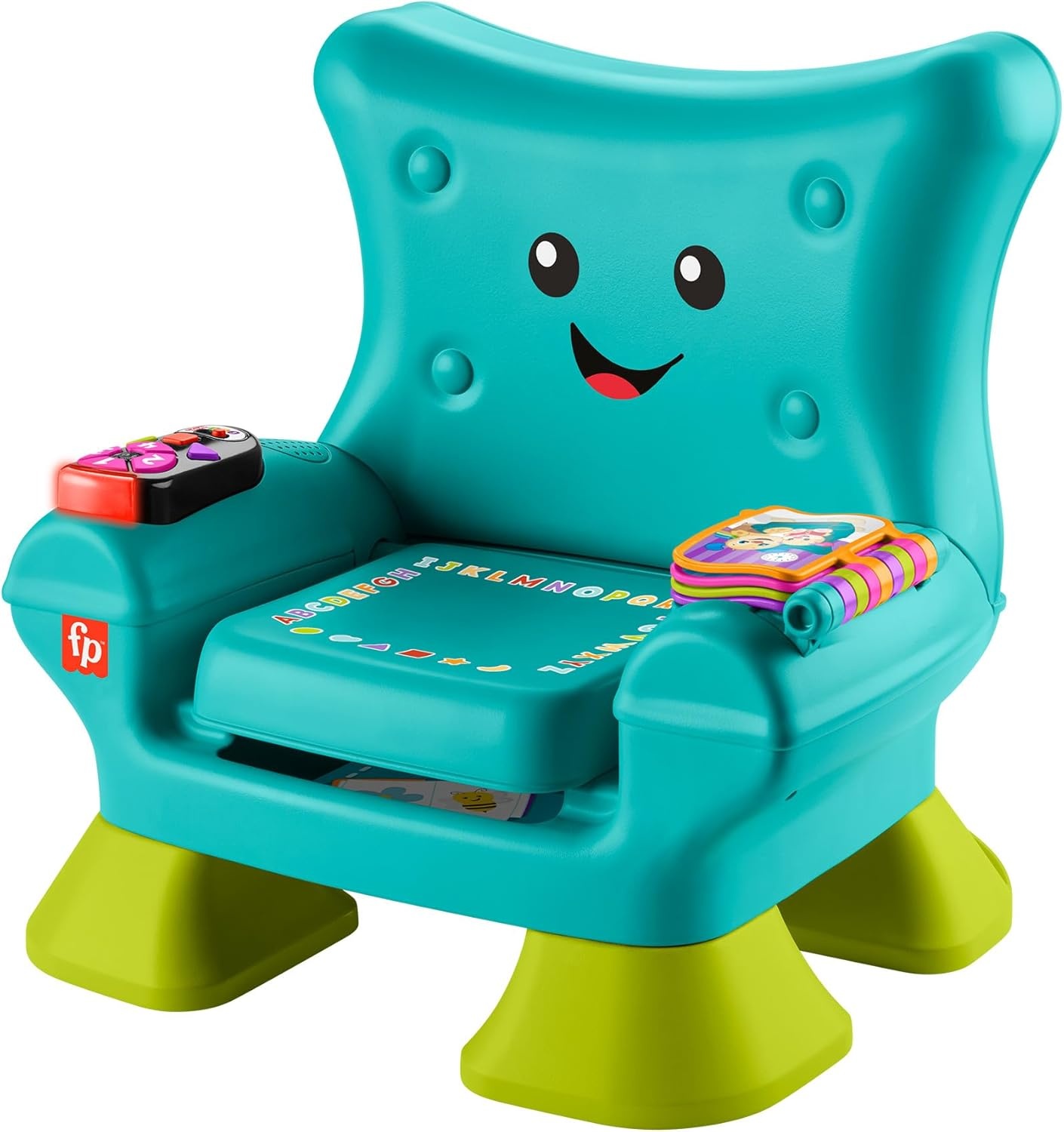 Fisher-Price Educatief speelgoed, educatief speelgoed voor peuters, leerplezier, turquoise, versie: Engels; Italiaans; Portugees; Spaans, HYR96
