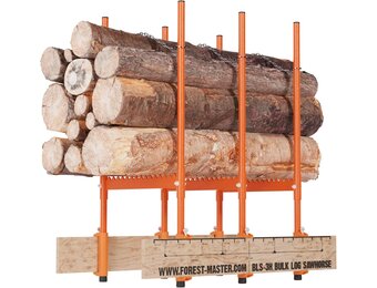 Forest Master BLS-3H Blokzaagbok – Voor Nauwkeurig Zagen van Meerdere Stamstukken – 250 kg Draagcapaciteit – Compact, Lichtgewicht en Opvouwbaar – 3 Vergrendelkettingen voor Stabiliteit