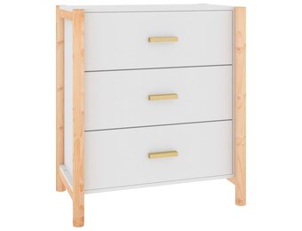 vidaXL Dressoir 62x38x70 cm bewerkt hout wit