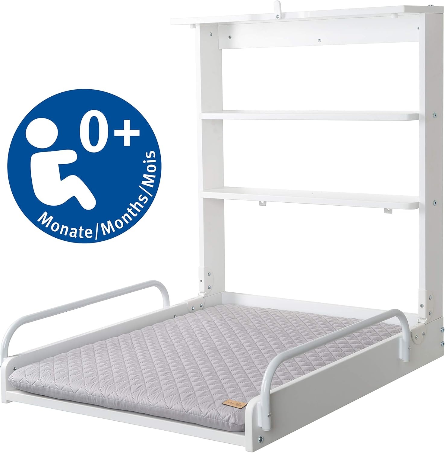 roba 212015WEV230 wandrek incl. aankleedkussen in modern "roba style"-design, wit