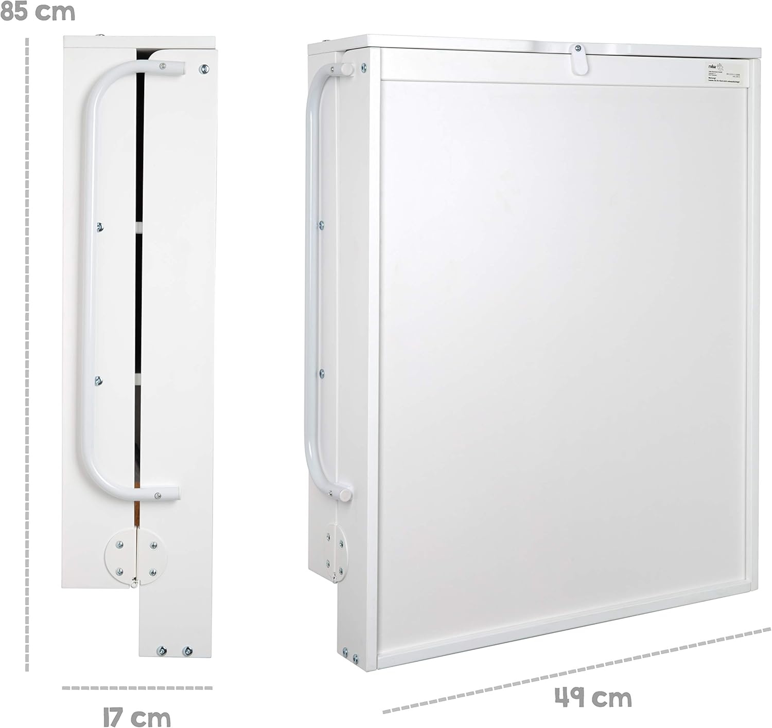 roba 212015WEV230 wandrek incl. aankleedkussen in modern "roba style"-design, wit