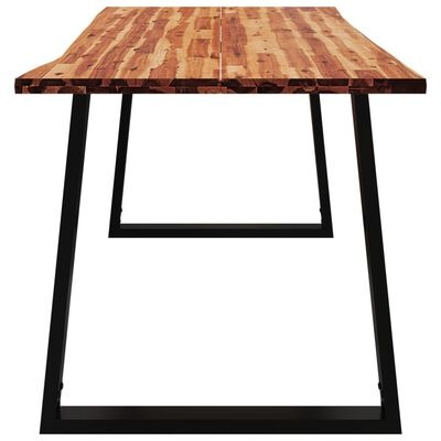 vidaXL Eettafel met natuurlijke rand 160x80x75 cm massief acaciahout