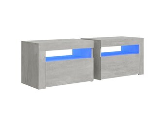 vidaXL Nachtkastjes 2 st met LED - 34% KORTING