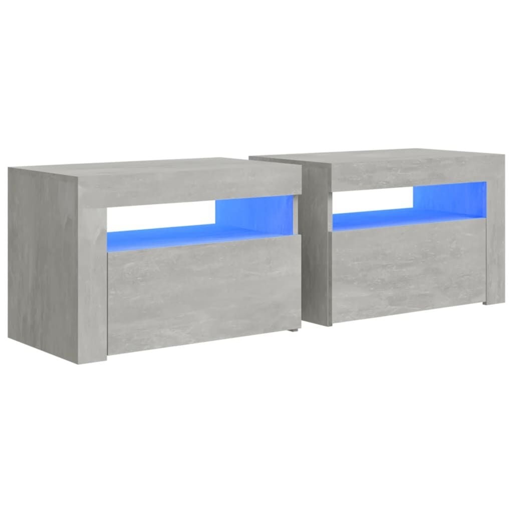 vidaXL Nachtkastjes 2 st met LED - 34% KORTING