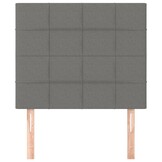 vidaXL Hoofdborden 2 st 80x5x78/88 cm stof donkergrijs
