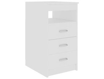 vidaXL Ladekast 40x50x76cm Bewerkt Hout Wit - 54% Korting!