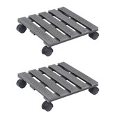 vidaXL Plantentrolley Grijs (2 stuks) - 57% Korting!